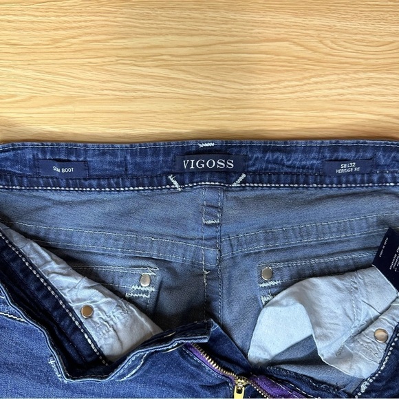 Vigoss Slim Boot Heritage Fit Boot Cut Medium Wash Low Rise Jeans Women’s 8 - Picture 7 of 13